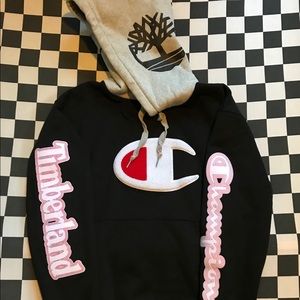 Champion X timberland big logo hoodie